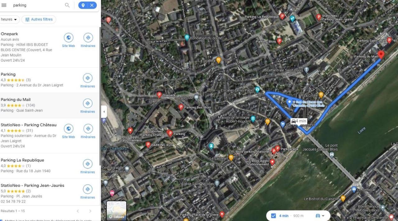 Appart Cosy Hypercentre Blois 5Mn Chateau Parking Voiture Velos 外观 照片
